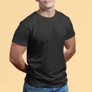 Classic Black Regular Fit T-Shirt for Men