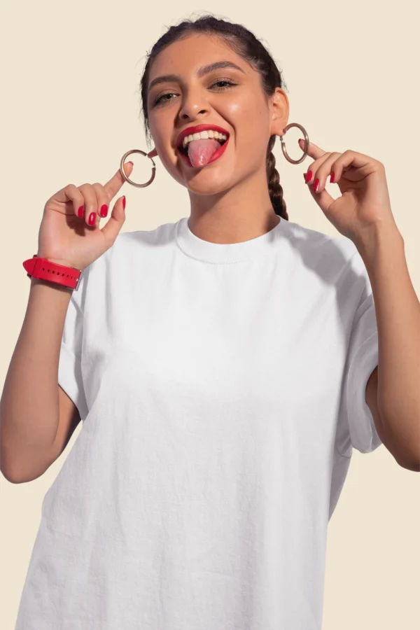 White Regular Fit T-Shirt for Girls – 100% Cotton - Image 3